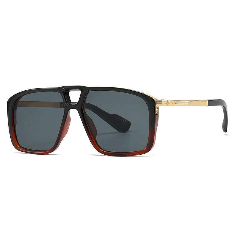 Men's Retro Double Square Sunglasses