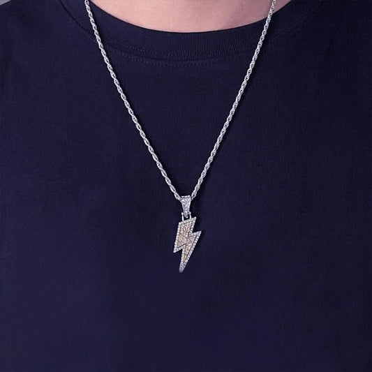 Men's Full-Diamond Like Pendant Necklace by GJG Denim