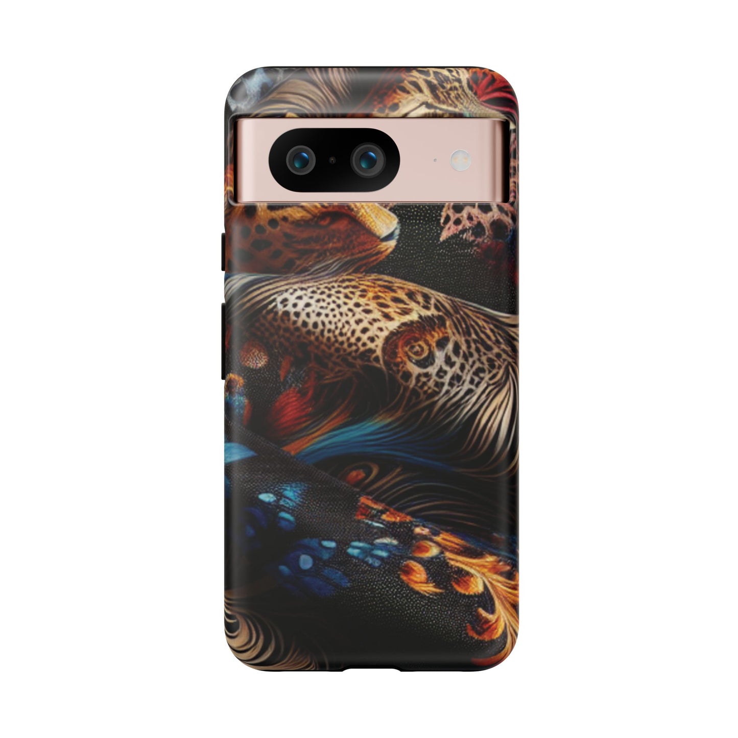 Stylish Tough Phone Case with Elegant Black and Gold Design