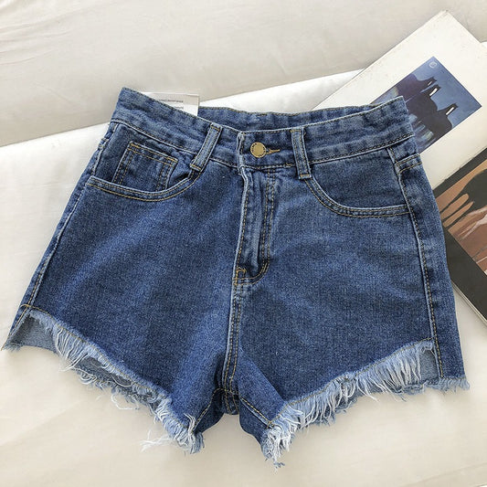 New Loose All-matching Denim Shorts Women