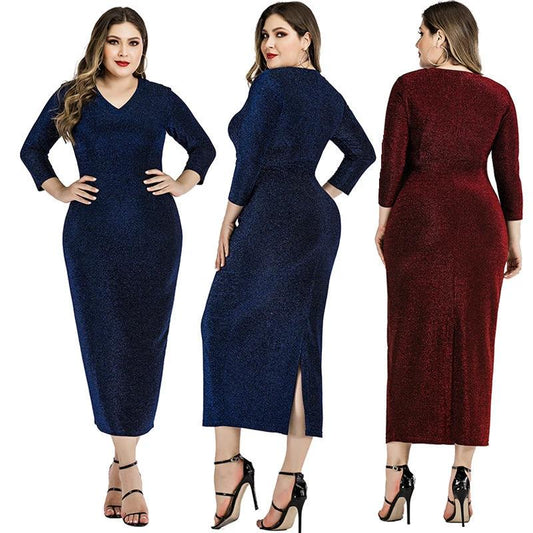 Plus size women's sequin dress by GJG Denim