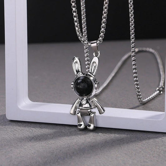Men's Creative Movable Mechanical Rabbit Necklace by GJG Denim