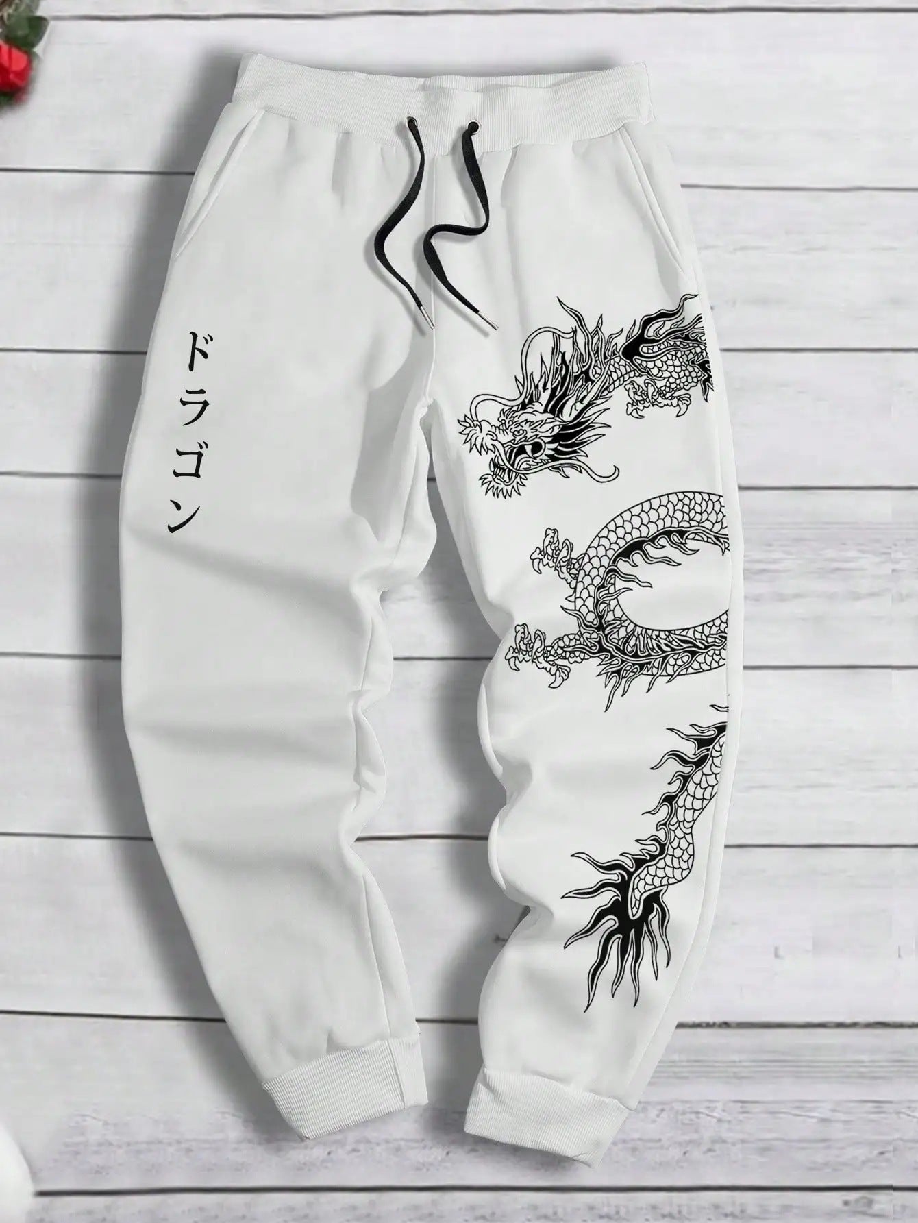Men's Printed Loose Lace-up Sweatpants