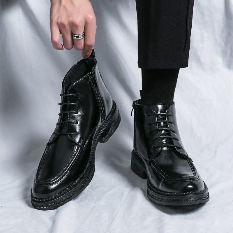 Men's Fall And Winter High-top Mid-cut Martin Boots Casual
