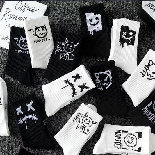 Men's Black And White Socks