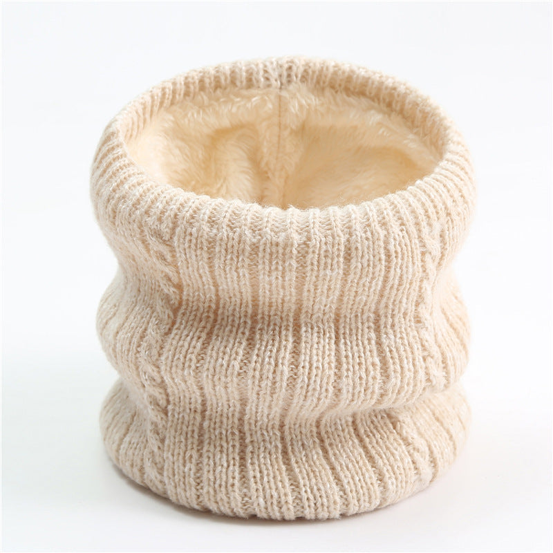 Men's Twist Wide Striped Fleece-lined Knitted Scarf