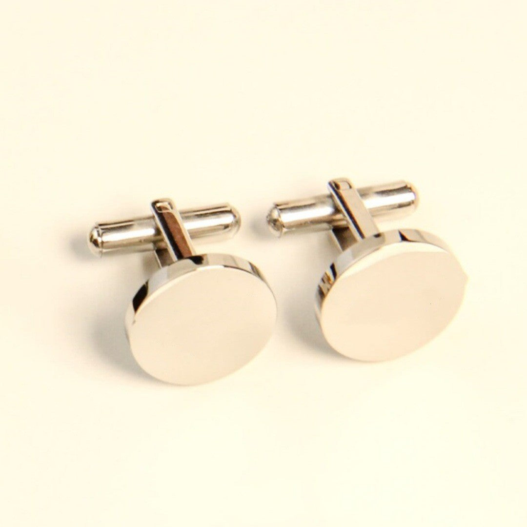 Men's French Simplicity Shirt Cufflinks Glossy 1 Pair
