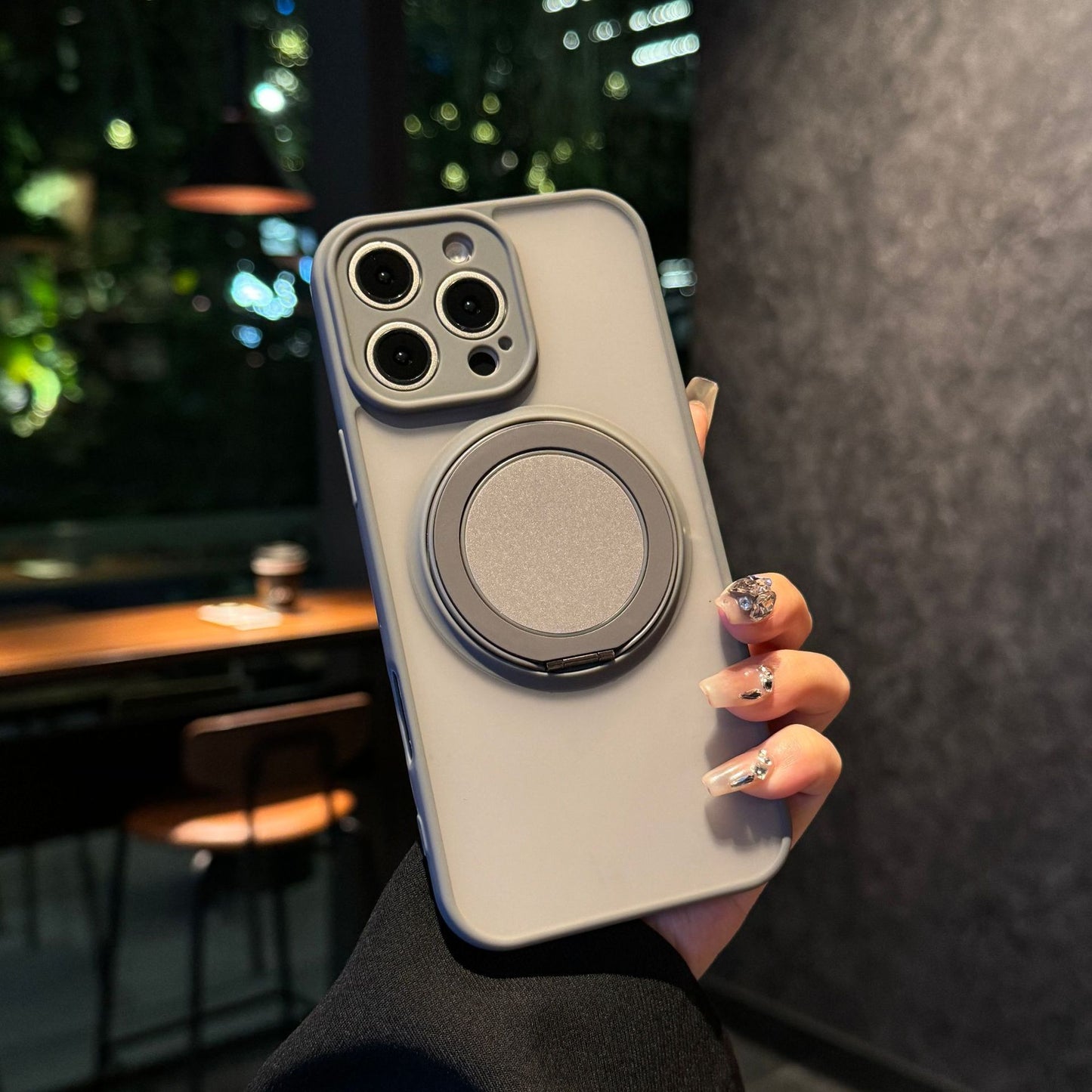 Skin-sensitive Magnetic Rotating Bracket Frosted Drop-resistant Phone Case