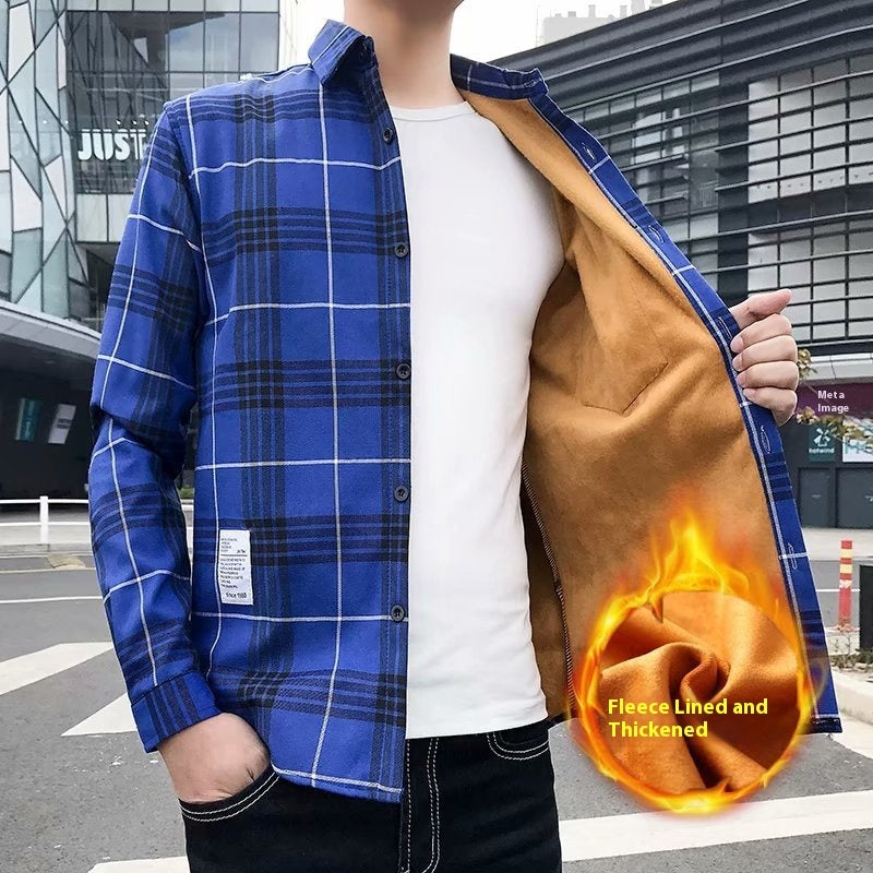 Men's Warm Thickened Slim Fit Shirt Coat