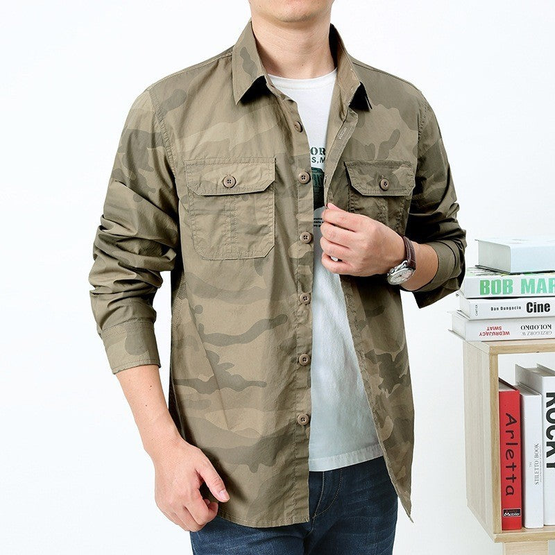 Loose Outdoor Casual Camouflage Shirt