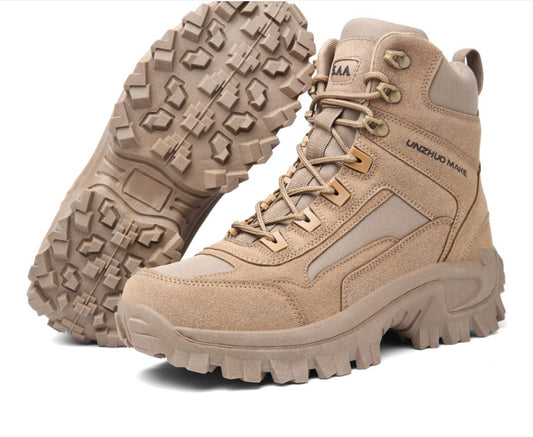 Men's Combat High-top Outdoor Training Combat Hiking Desert Warm Snow Boots