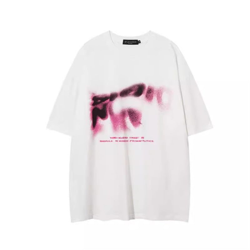 Boys And Girls Loose Hip Hop Couple's 5-point Sleeve Casual Top