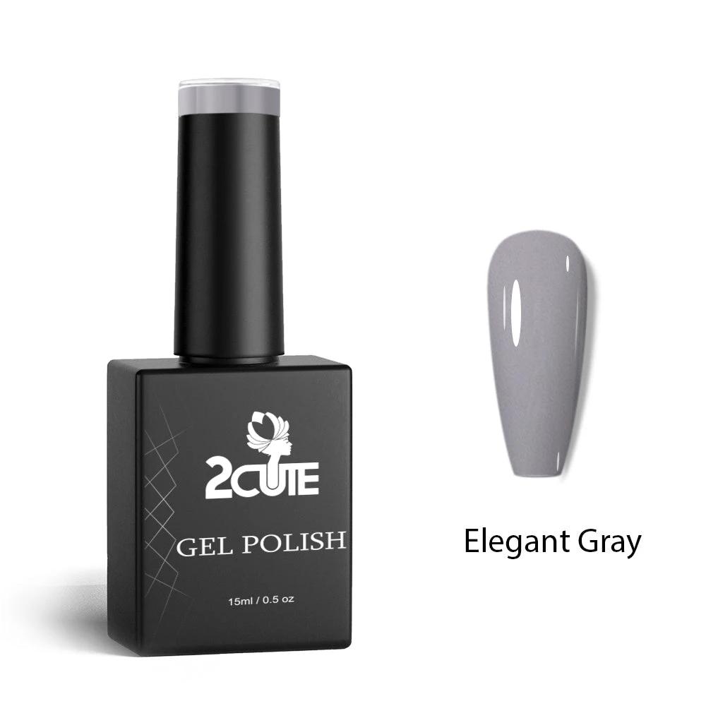 Elegant Gray by 2Cute Nails