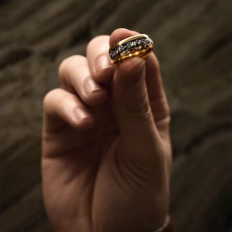 Silver Foil Alloy Ring For Men