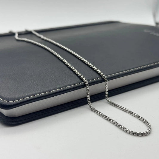 Men's Square Pearl Chain Necklace by GJG Denim