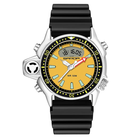 Sports Multifunctional Outdoor Waterproof Large Dial Watch For Men