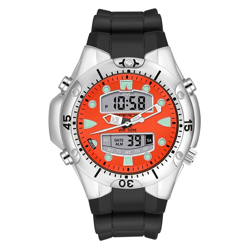 Sports Multifunctional Outdoor Waterproof Large Dial Watch For Men