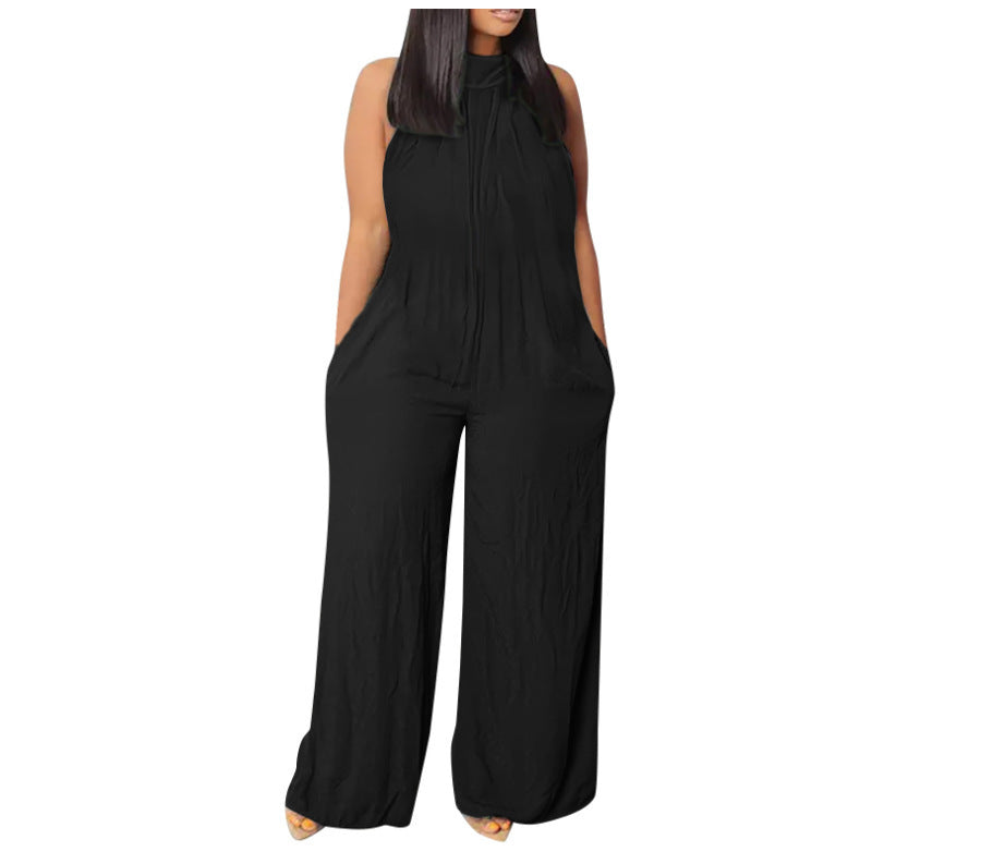 Wide-leg Sleeveless Jumpsuit