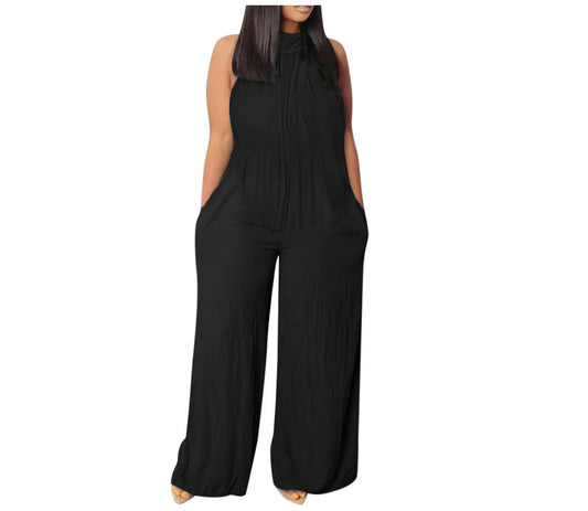 Wide-leg Sleeveless Jumpsuit
