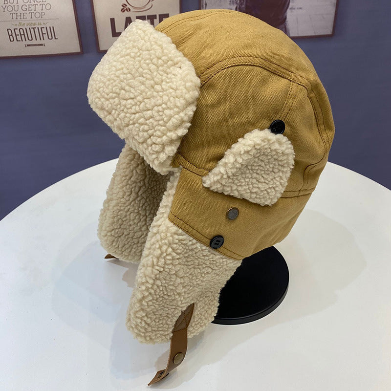 Men's Anti-chill Ear Protection Plush Cotton Thunderbolt Hat