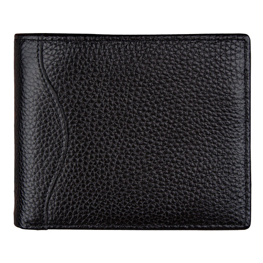 Men's Anti-Scanning RFID High-Capacity Credit Card Holder Made From First-Layer Cowhide Leather