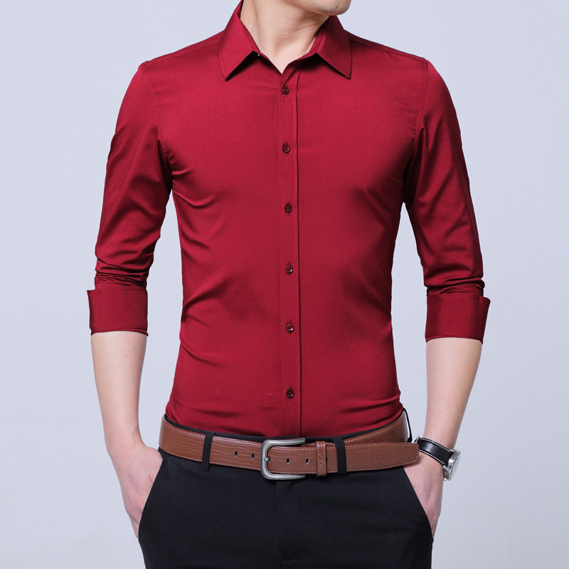 Men's Long Sleeve Solid Shirts