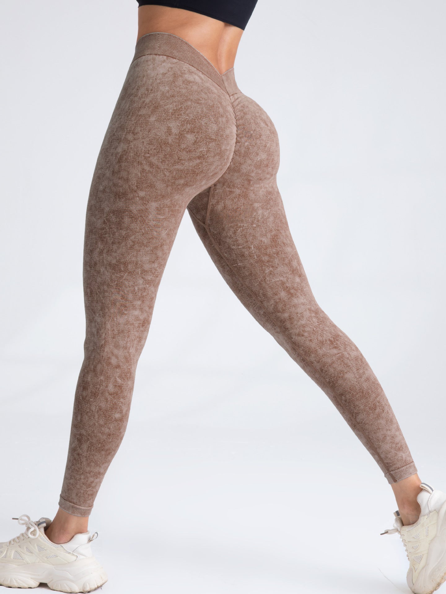 Hip Raise Seamless Yoga Pants Elastic High Waist