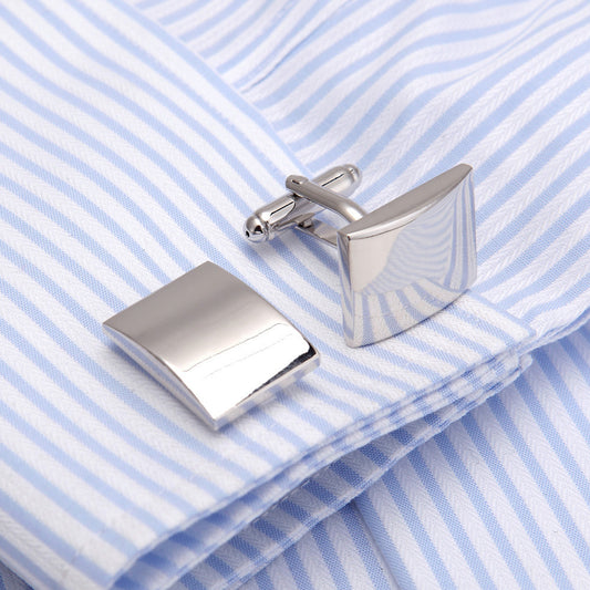 Men's High Quality Plain Glossy Cufflinks