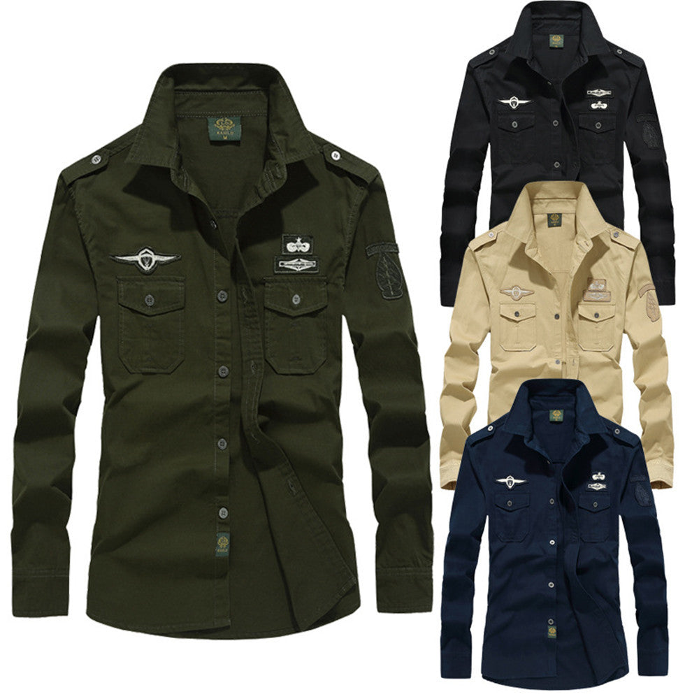 Men's Solid Color Long Sleeve Shirts