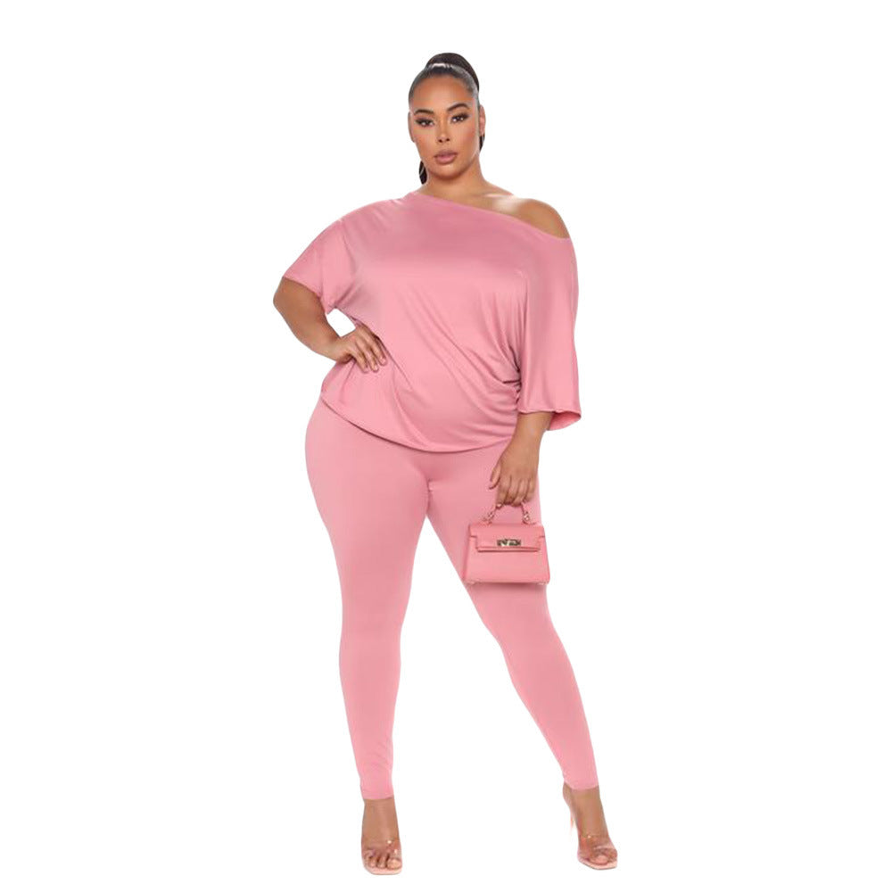 Twist Backless T-Shirt Pants Set