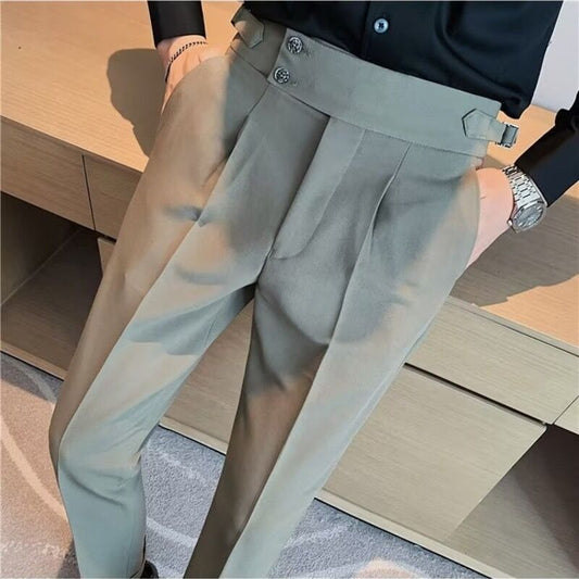 Mens British Style Business Casual Pants