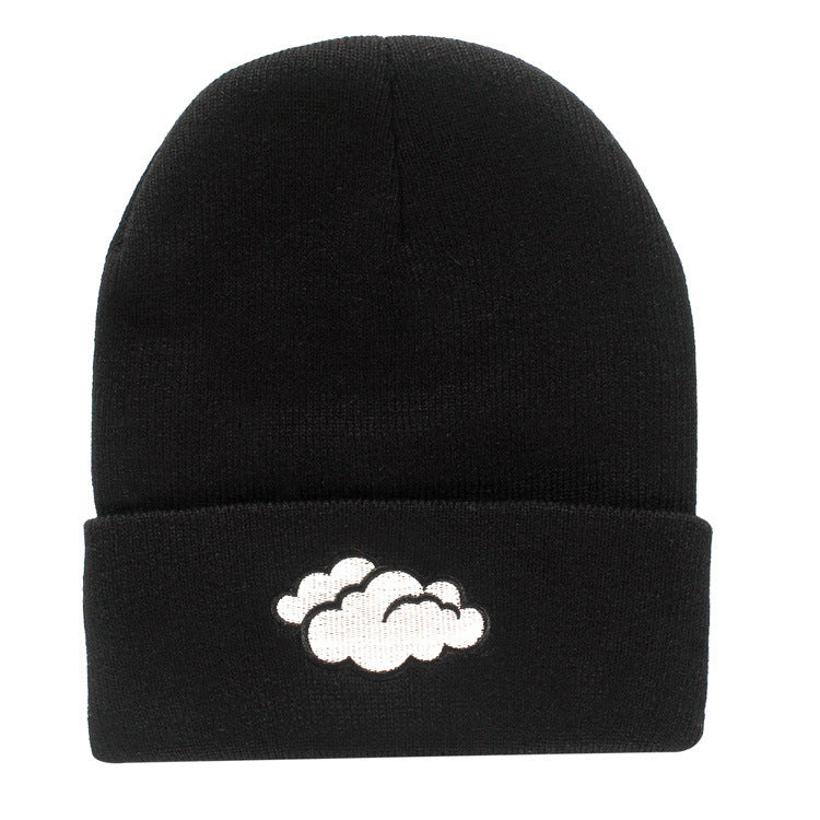 Men's Woolen Weather Embroided Knitted Beanie