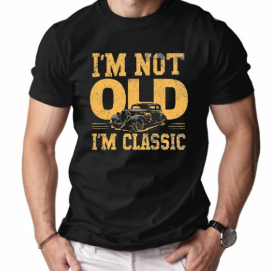 "I'm Not Old I'm Classic" Men's Short-sleeved Printed T-shirt by GJG Denim