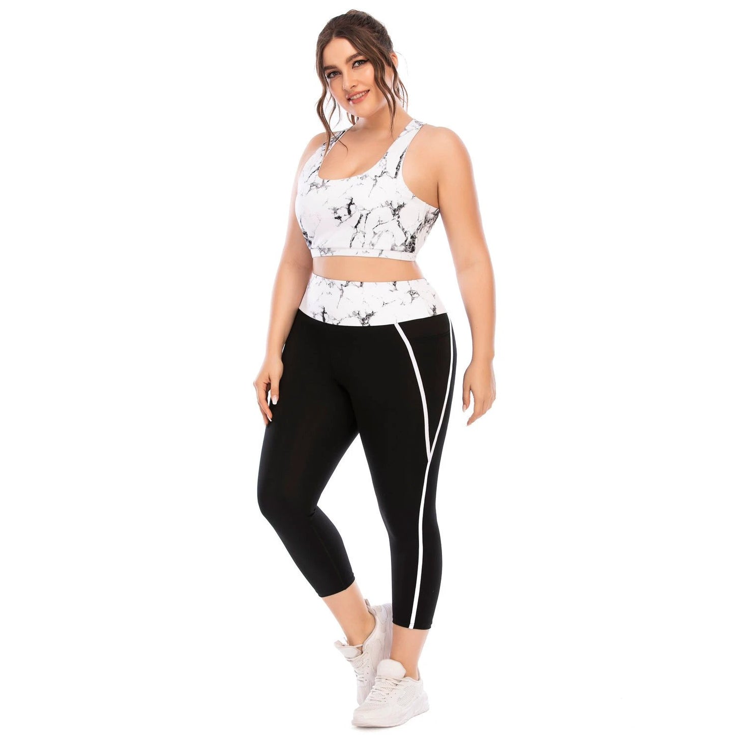 Workout Clothing Suit Plus Size Yoga Clothing Leggings by GJG Denim