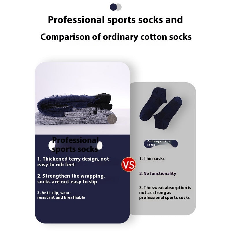 Men's Mid-calf Combed Cotton Athletic Sweat-absorbent Breathable High-pass Non-stuffy Socks