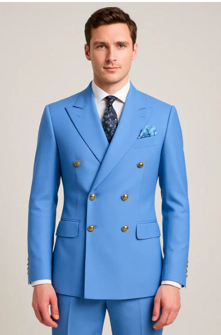 Men's Two-piece Double-breasted Suit