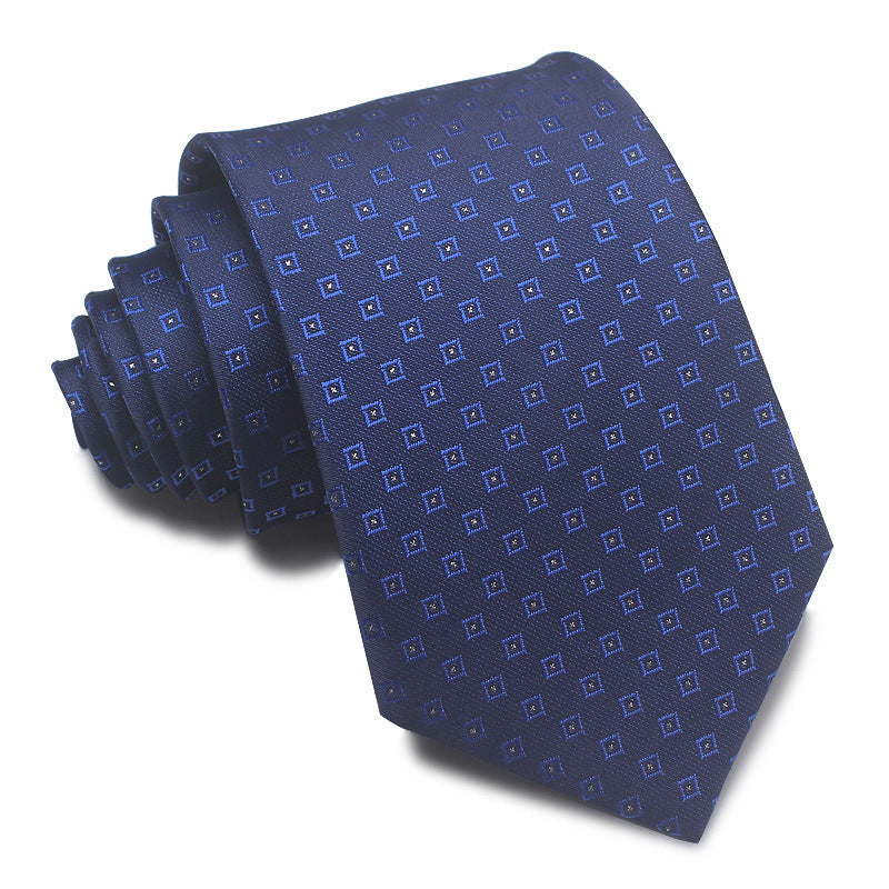 Men's 8CM Polyester Jacquard Striped Ties
