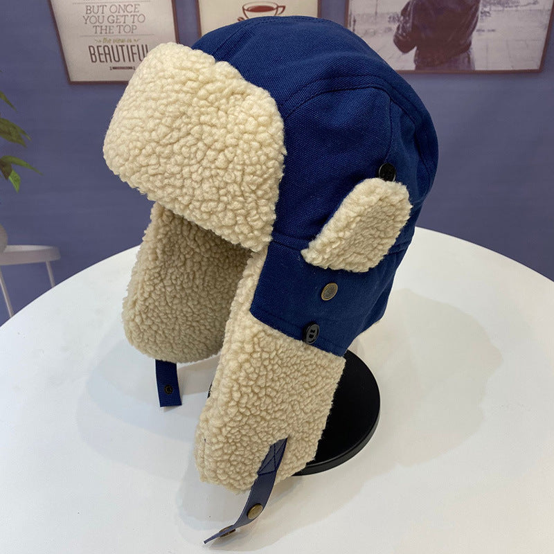 Men's Anti-chill Ear Protection Plush Cotton Thunderbolt Hat