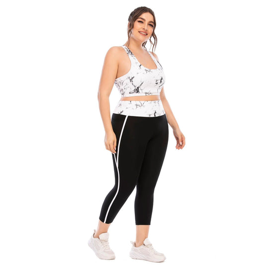 Workout Clothing Suit Plus Size Yoga Clothing Leggings by GJG Denim