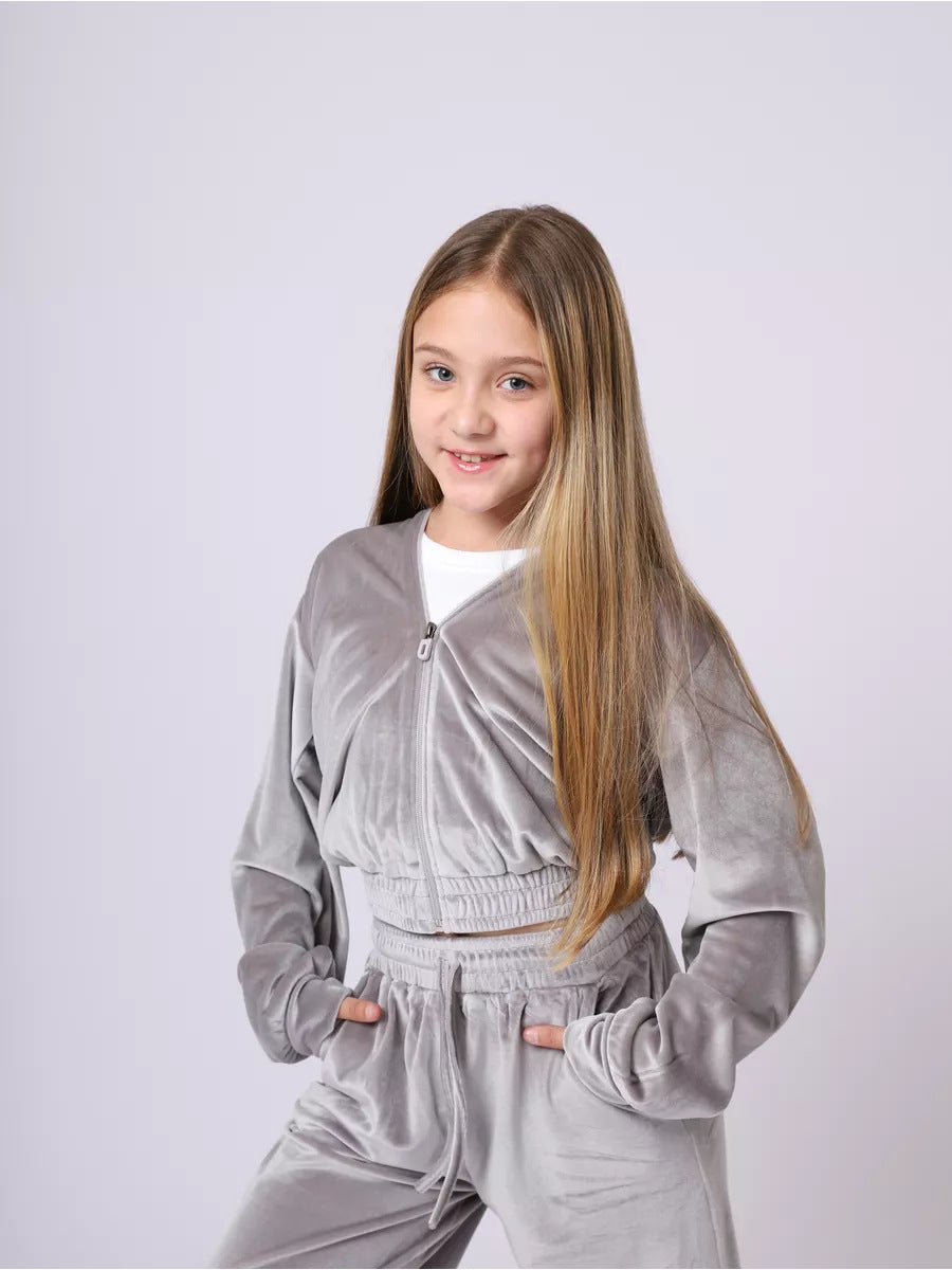 Girls' Sports Cap Velvet Casual Sweatshirt Two-piece Set