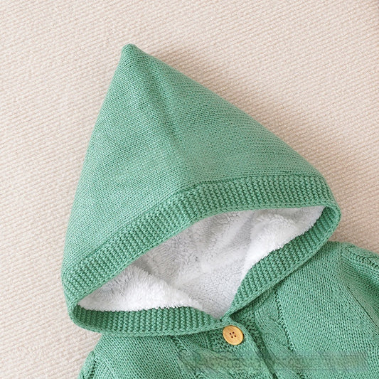 Baby Winter Thickened Knitting Jumpsuit Romper