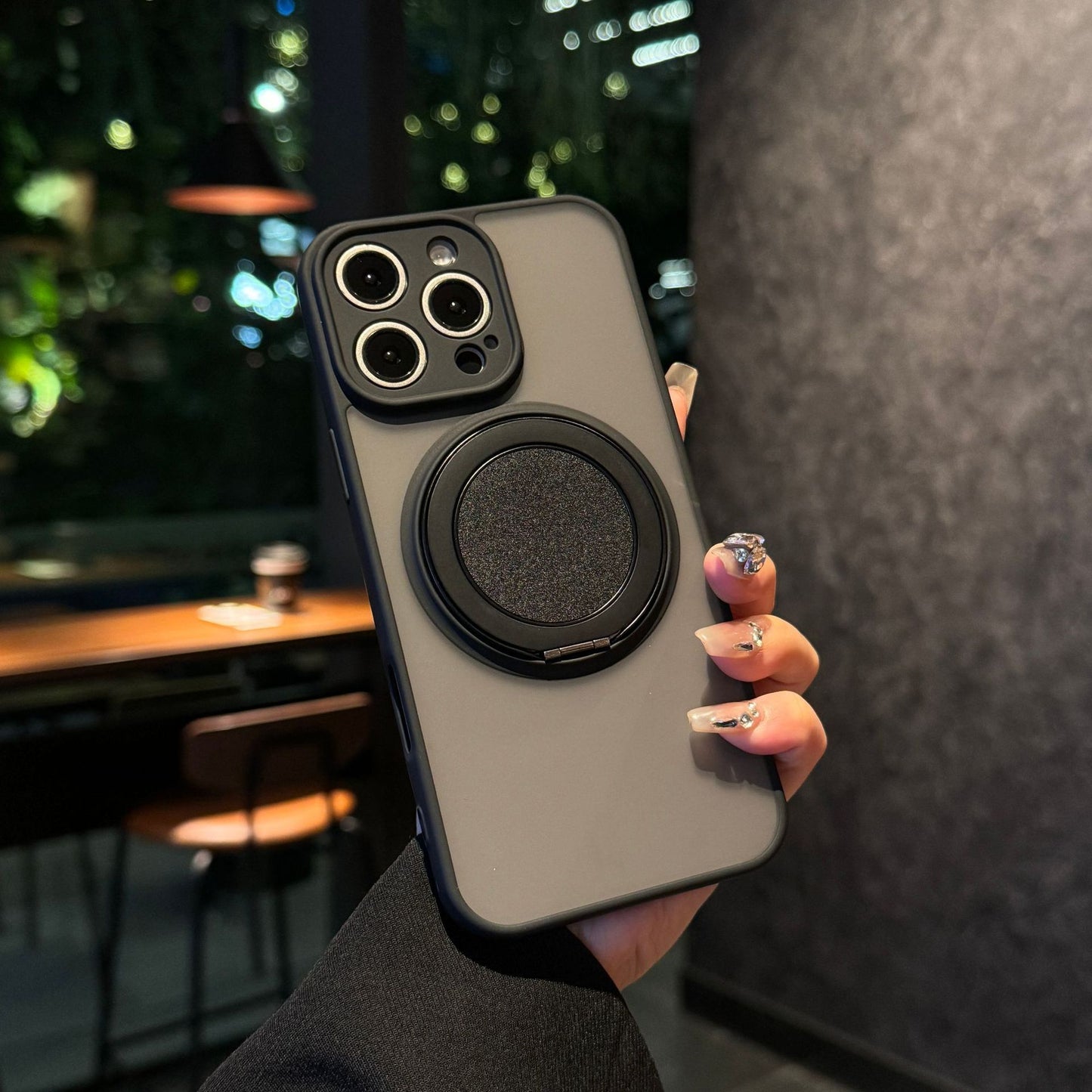 Skin-sensitive Magnetic Rotating Bracket Frosted Drop-resistant Phone Case