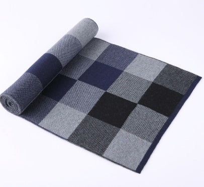 Men's Wool Plaid Scarf