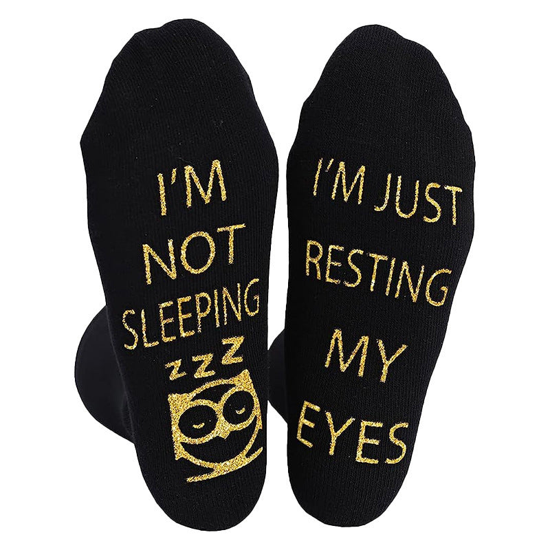 Men's Creative Foot Letter Non-slip Socks