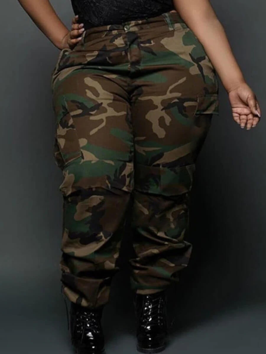 Street Leisure cargo camouflage Plus Size Pants