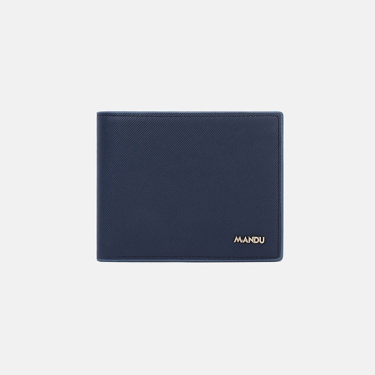 Men's PU Twill Short Anti-theft Swiping Multifunctional Wallet For Men