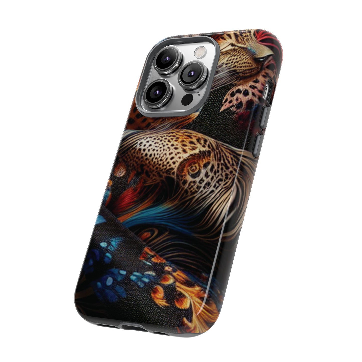 Stylish Tough Phone Case with Elegant Black and Gold Design