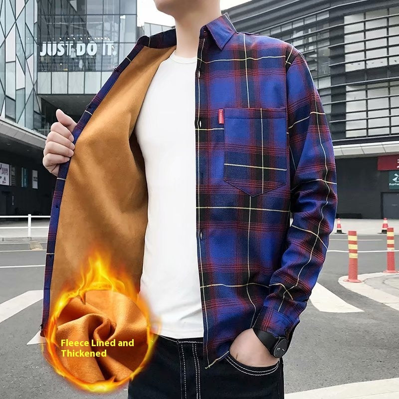 Men's Warm Thickened Slim Fit Shirt Coat