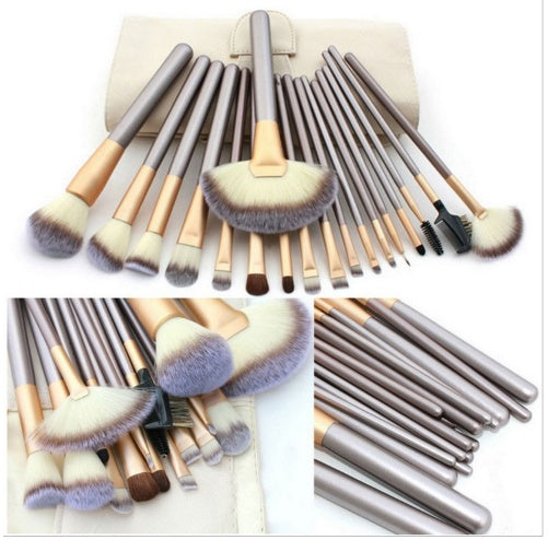 Persian Make-up Brush Suit Rice White Make Up Brush, Champagne Color Brush Handle Make-up Brush