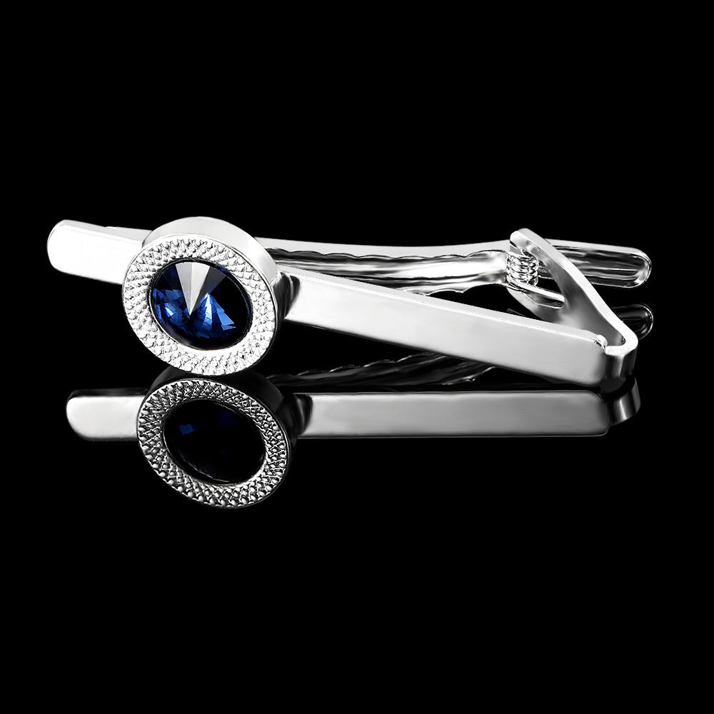 Men's Business Fashion Blue Crystal Zircon Cufflinks